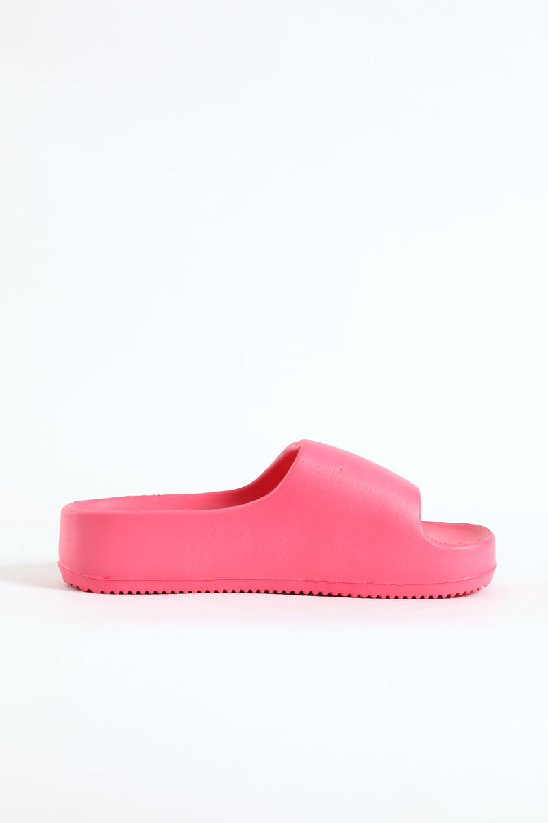 Girls Bow Moulded Slide Sandal - Cerise