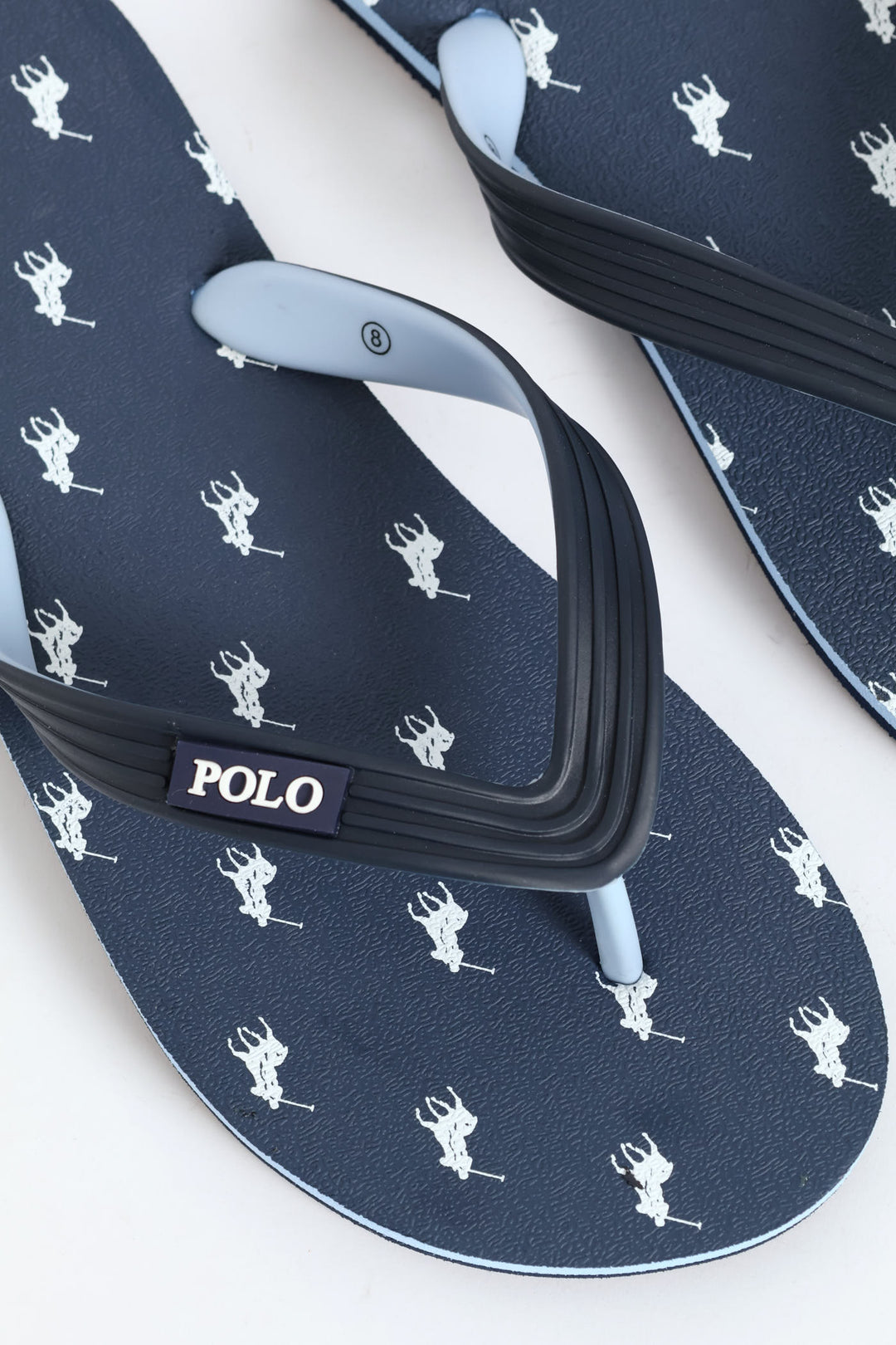 Monogram Flip Flop - Navy/White