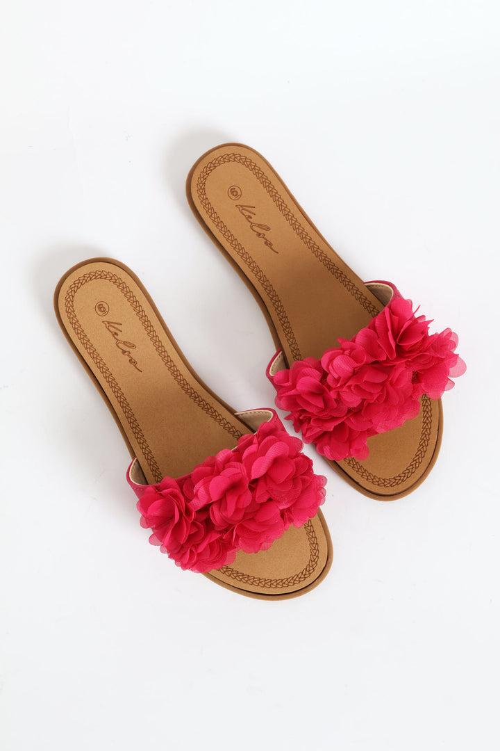Floral Summer Sandal - Cerise