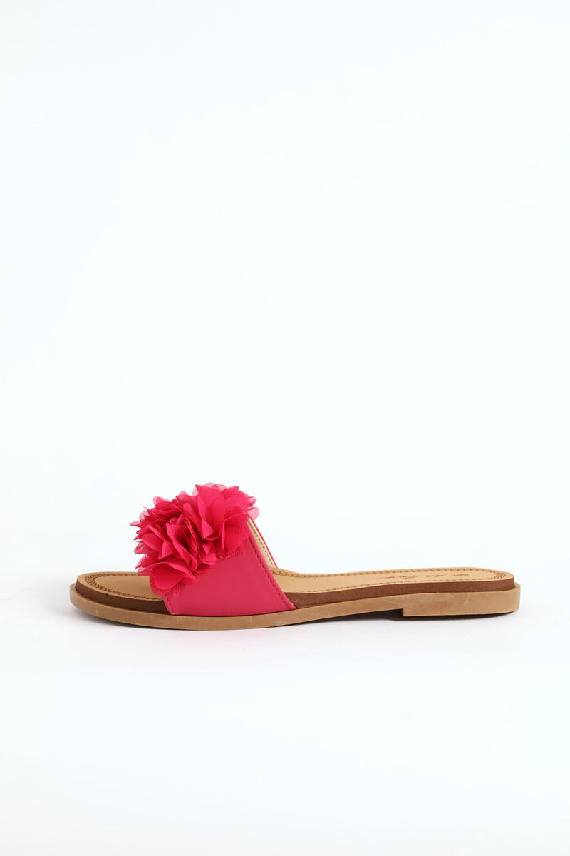 Floral Summer Sandal - Cerise