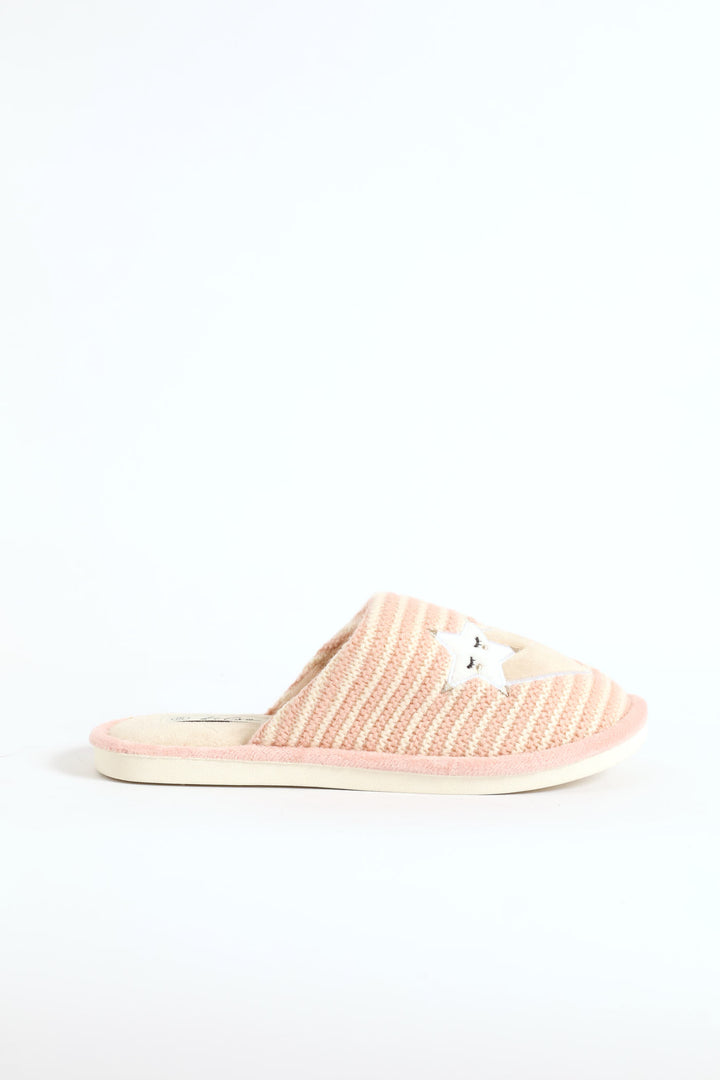 Heart & Star Slipper - Blush