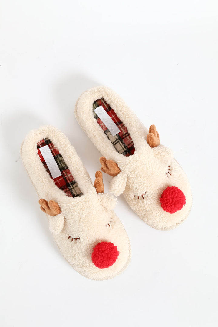Reindeer Slipper - Natural