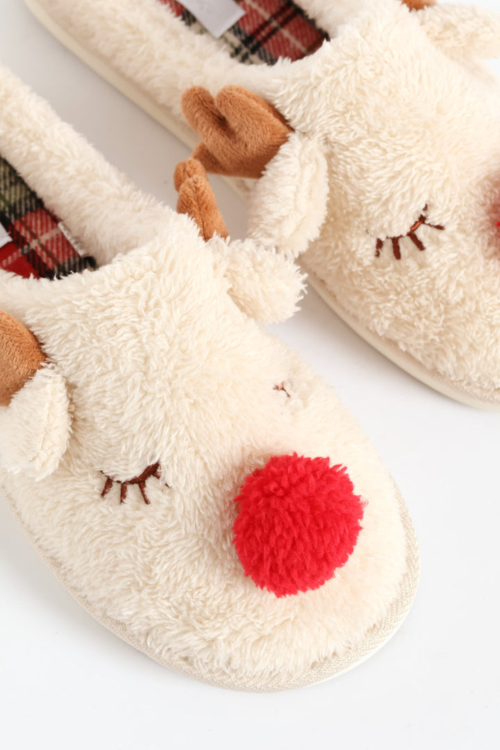 Reindeer Slipper - Natural