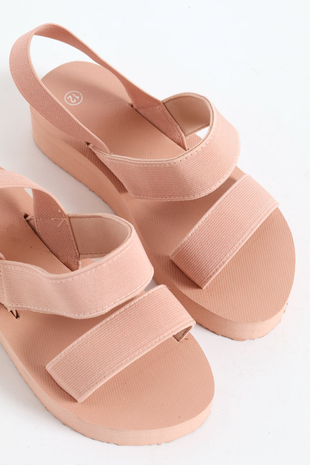 Girls Elastic Eva Wedge Sandal - Blush