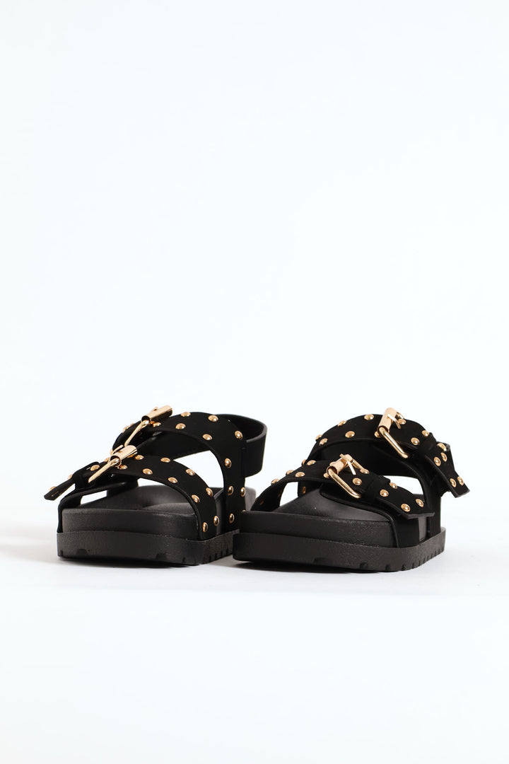 Pre-Girls Studded Chunky Sandal - Black