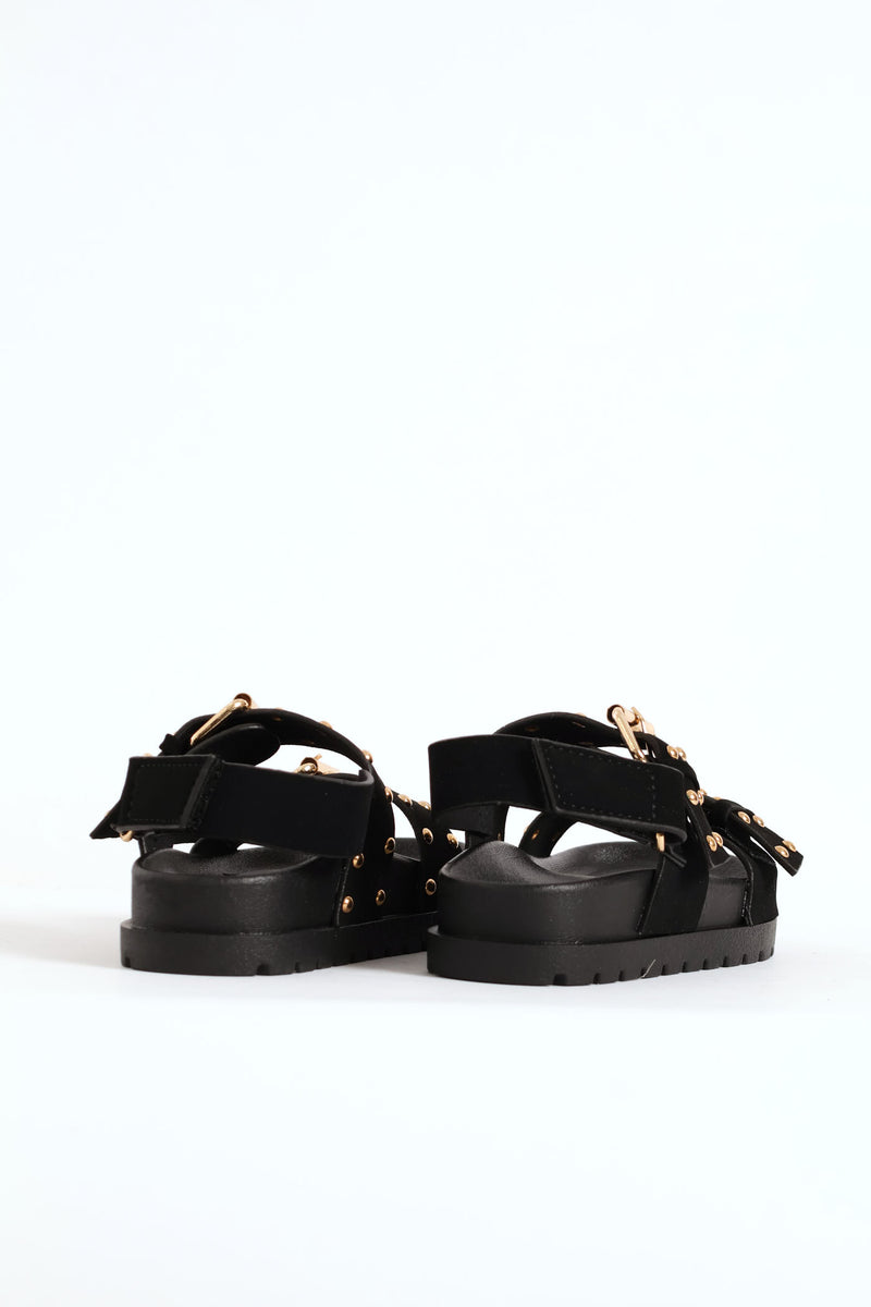 Pre-Girls Studded Chunky Sandal - Black