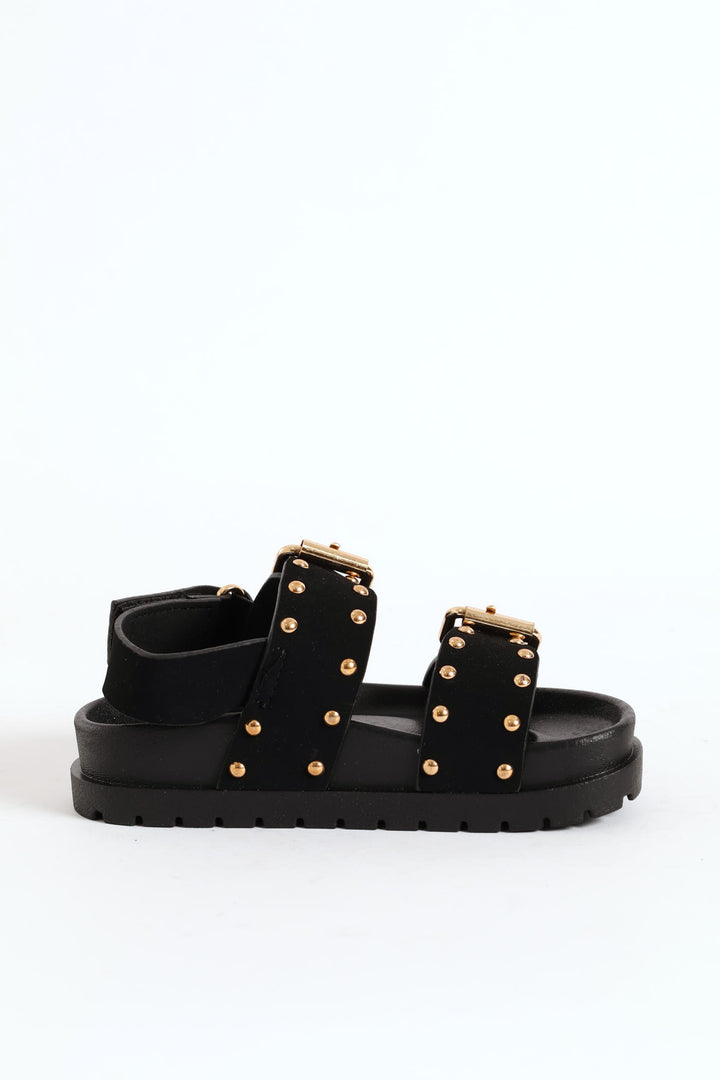 Pre-Girls Studded Chunky Sandal - Black