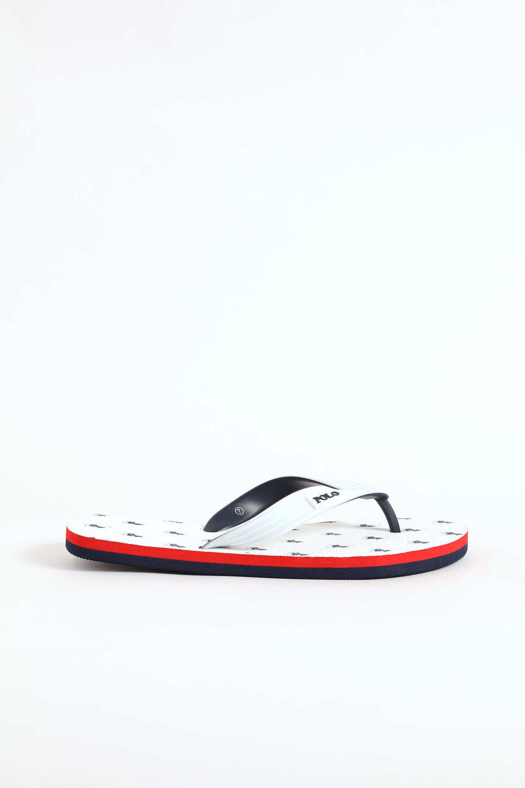 Monogram Flip Flop - White/Navy