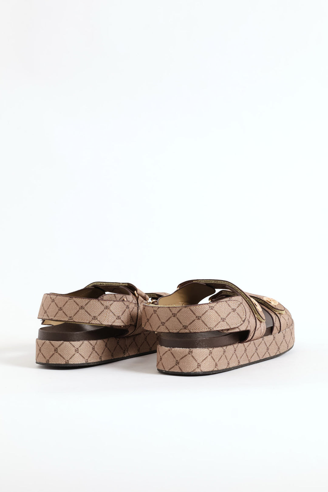 Canvas Double Velcro Strap Slingback Sandal - Natural