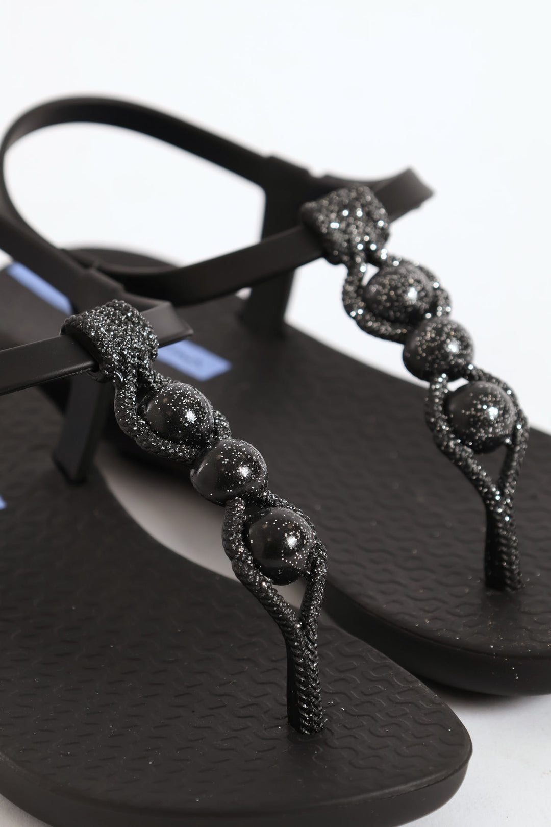 Girls Slingback Thong Sandal - Black