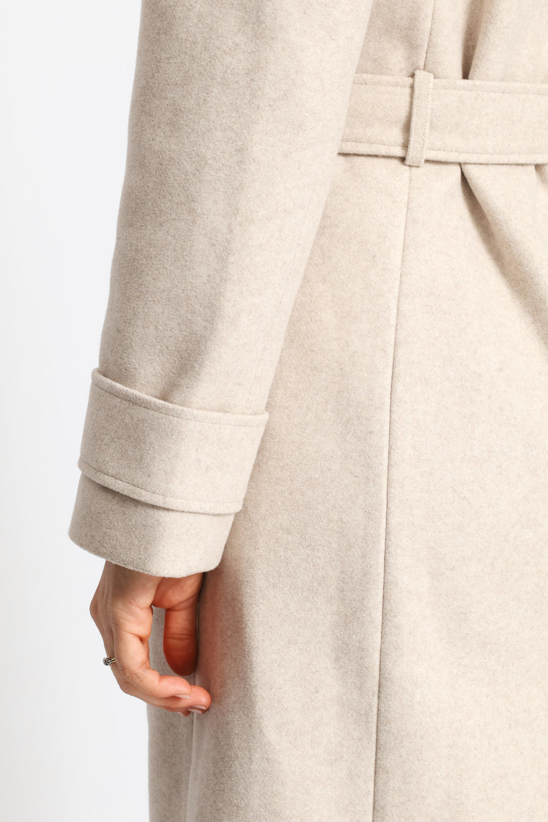 Diana Fur Collar Coat - Oatmeal