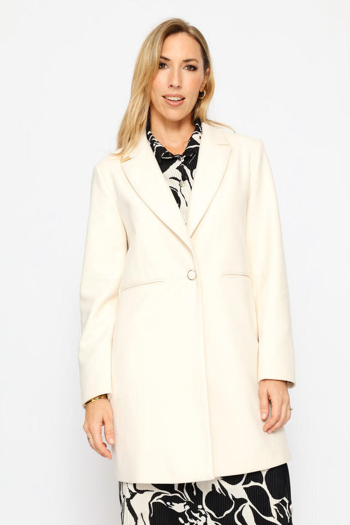 Charlotte Welt Pocket Single-Breasted Coat - Cream