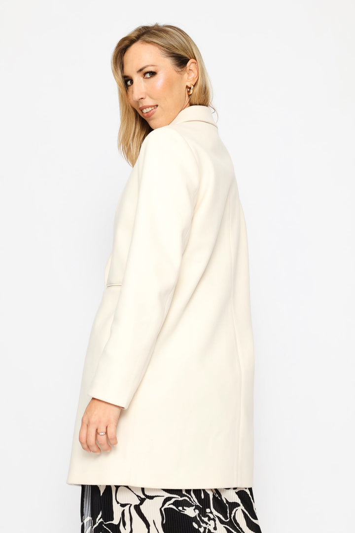 Charlotte Welt Pocket Single-Breasted Coat - Cream