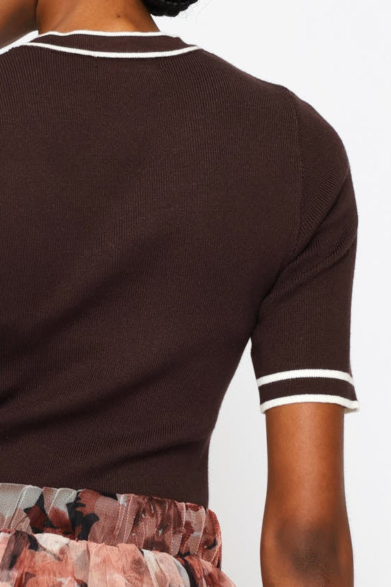 Double Tipped Pullover - Bitter Chocolate