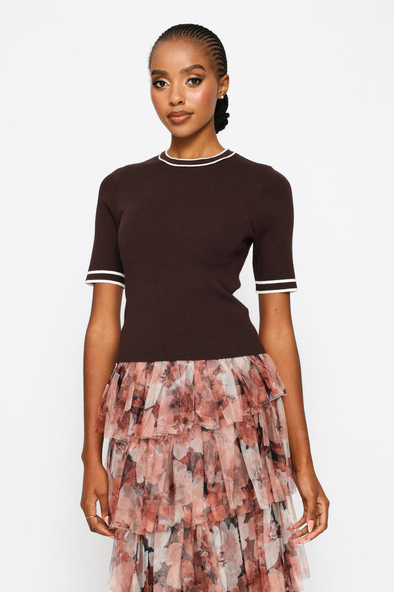 Double Tipped Pullover - Bitter Chocolate