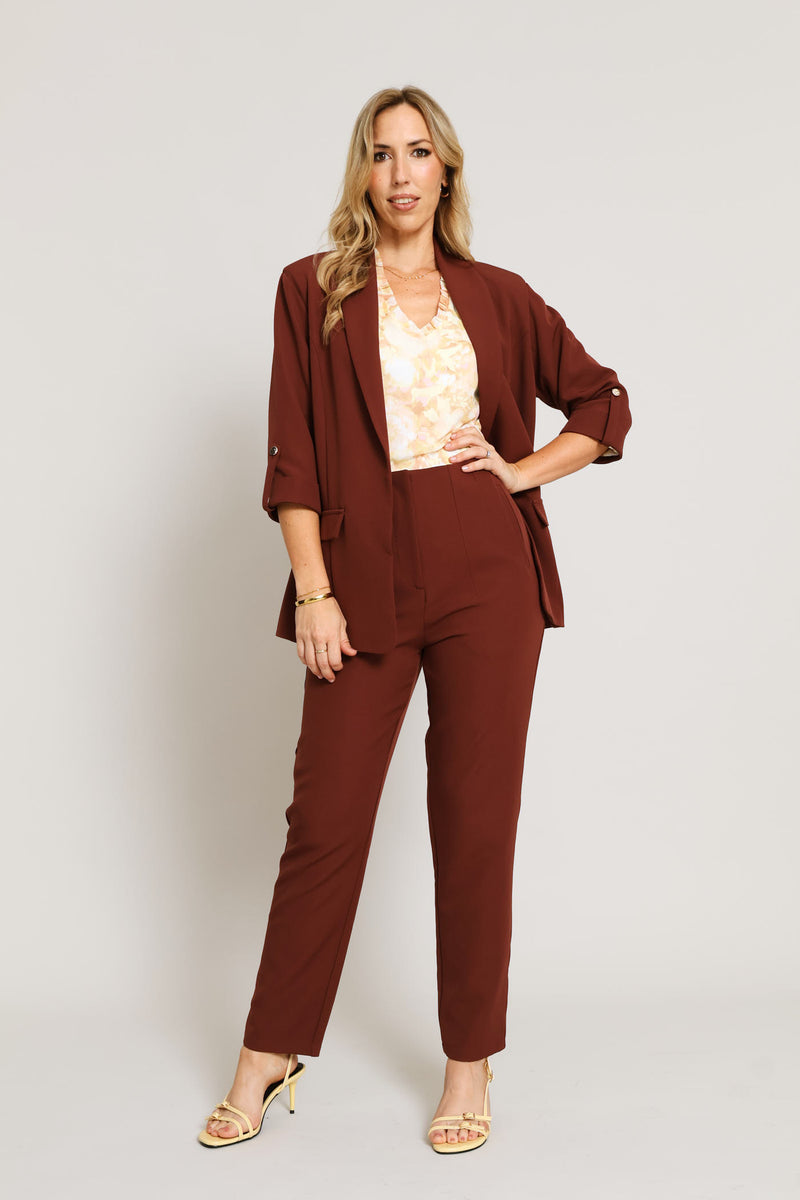 Darted Slim Leg Pant - Copper