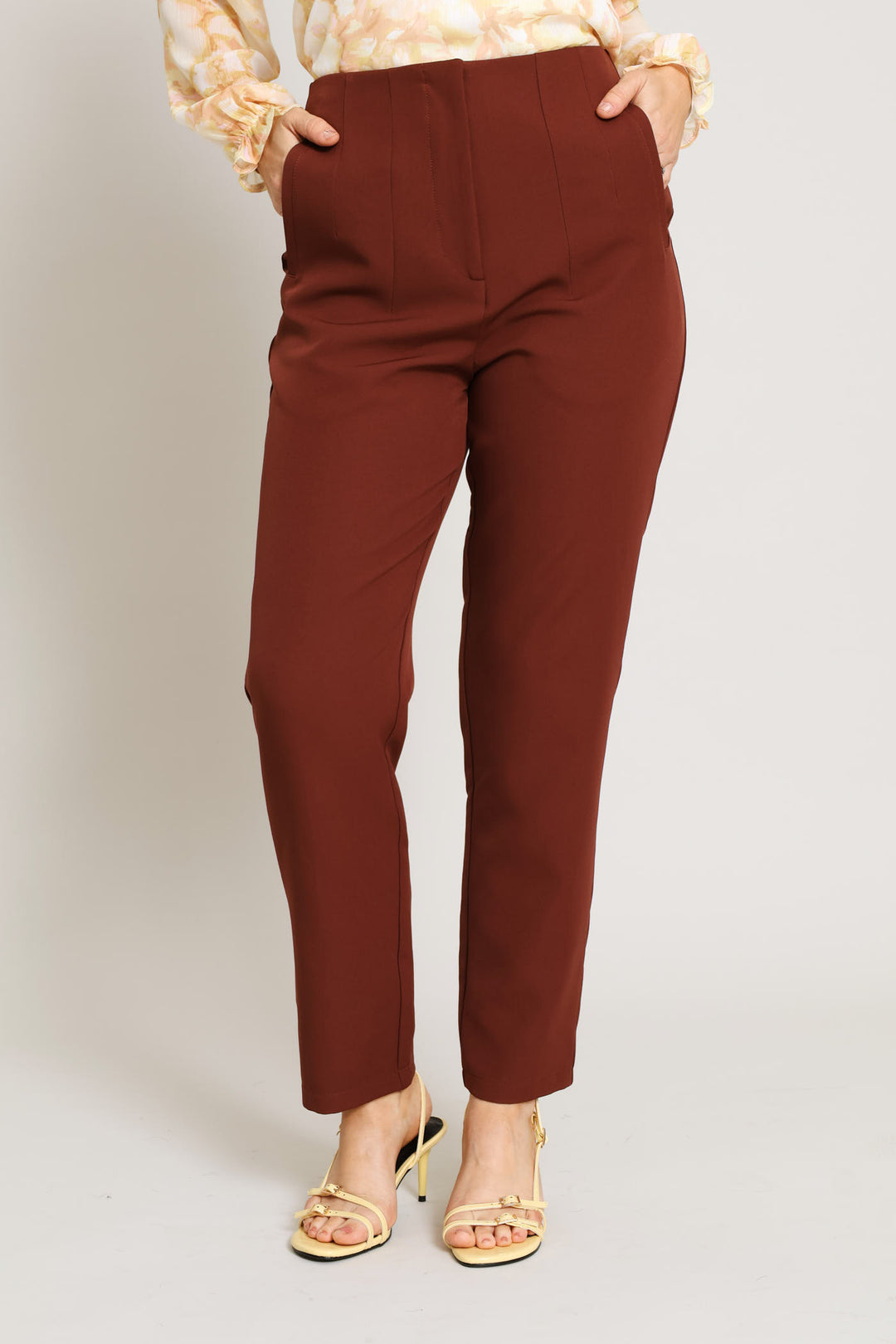 Darted Slim Leg Pant - Copper