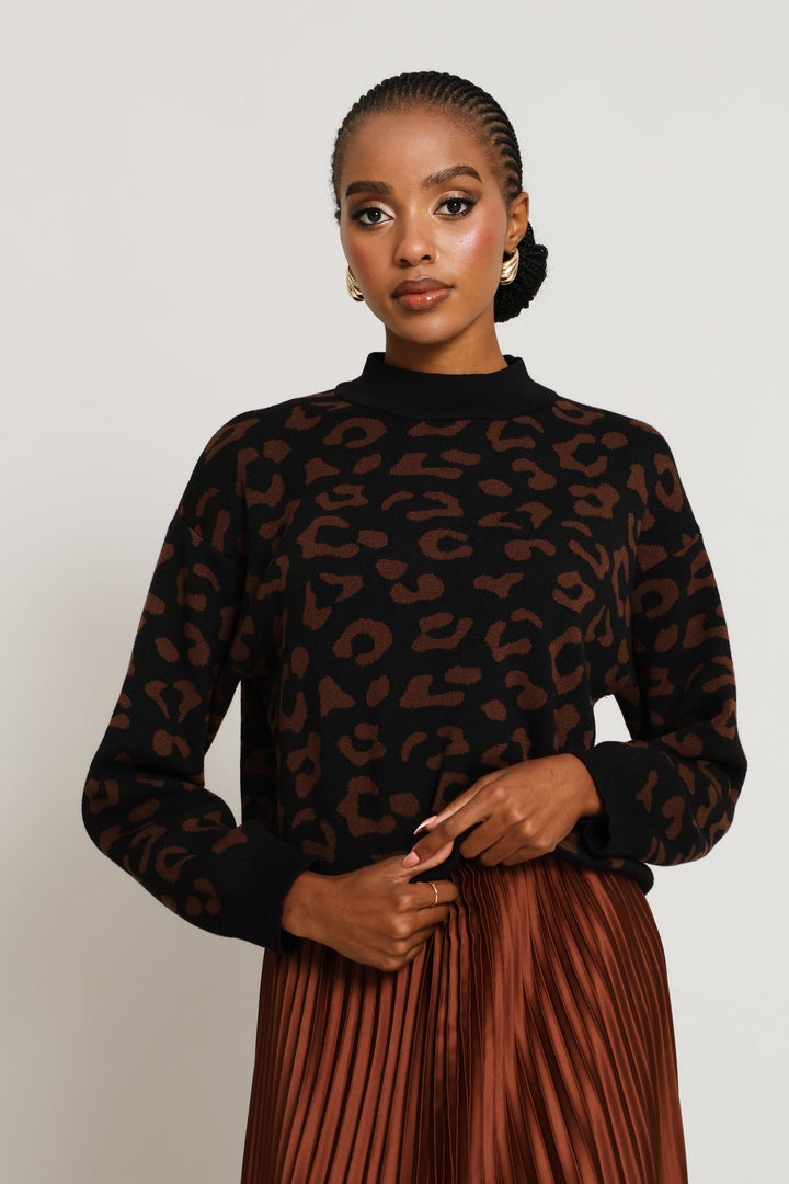 Animal Pullover - Black/Brown