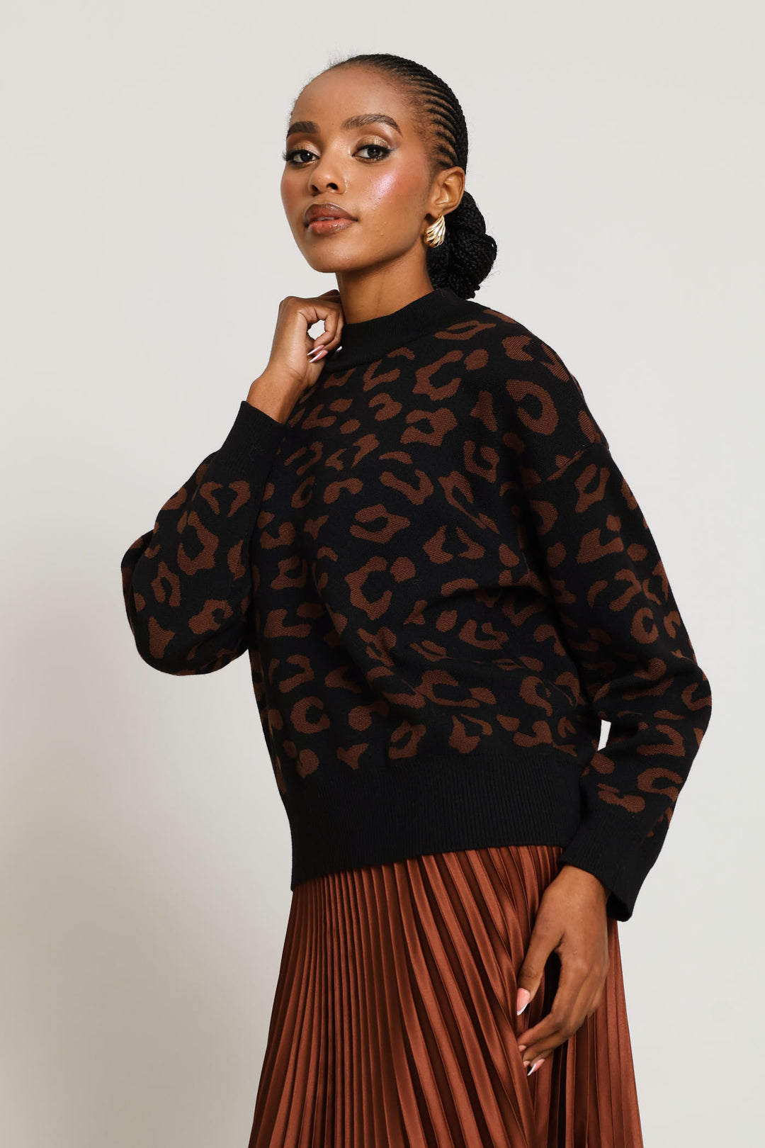Animal Pullover - Black/Brown