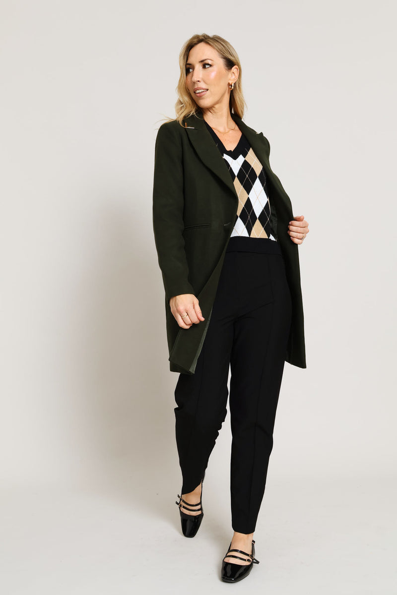 Charlotte Welt Pocket Single-Breasted Coat - Fatigue