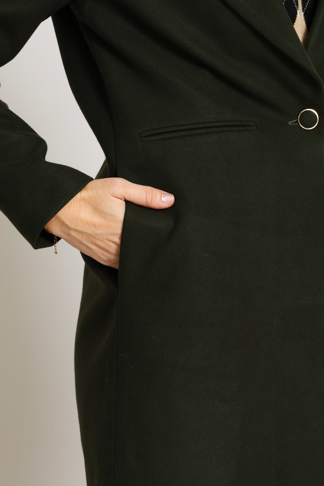 Charlotte Welt Pocket Single-Breasted Coat - Fatigue