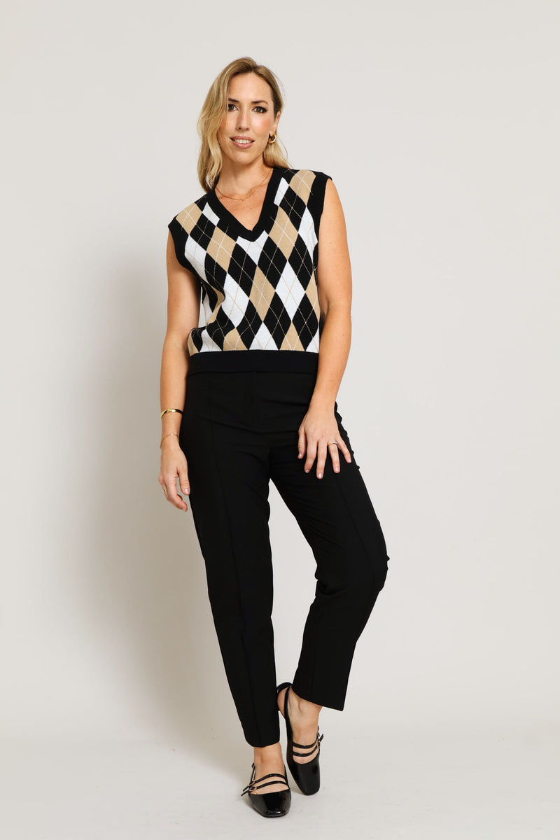 Argyle Vest - Neutral