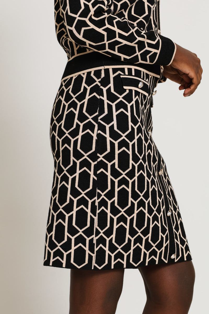 Geo Skirt - Black