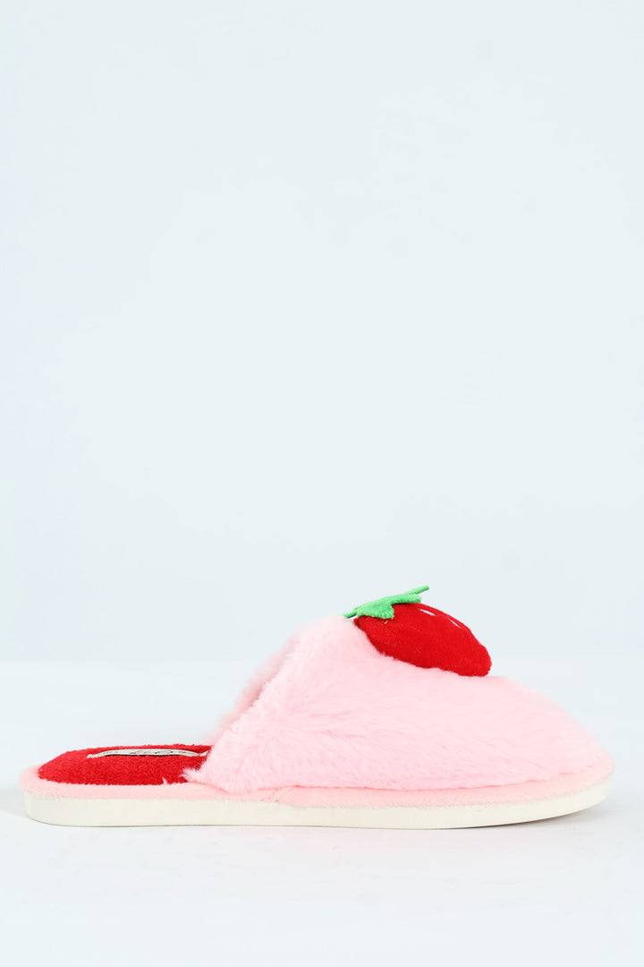 Strawberry Novelty Slipper - Pink
