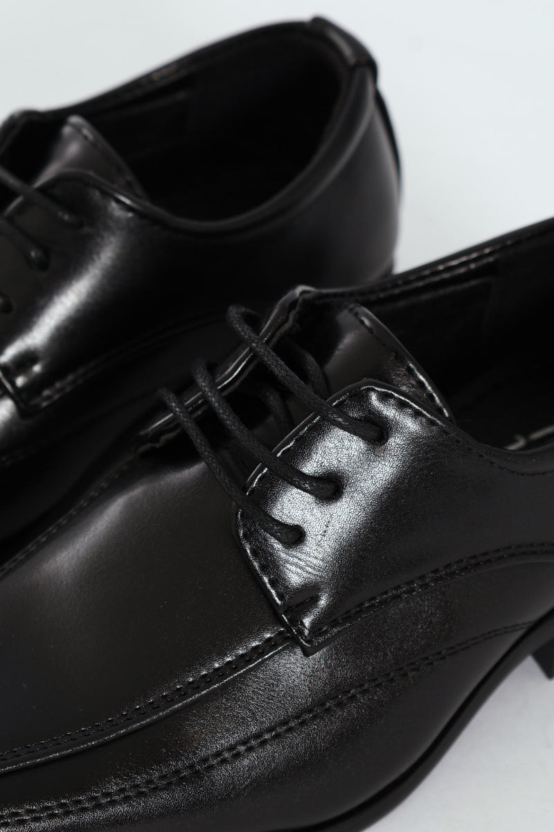Boys Formal Lace Up Smart Shoe - Black