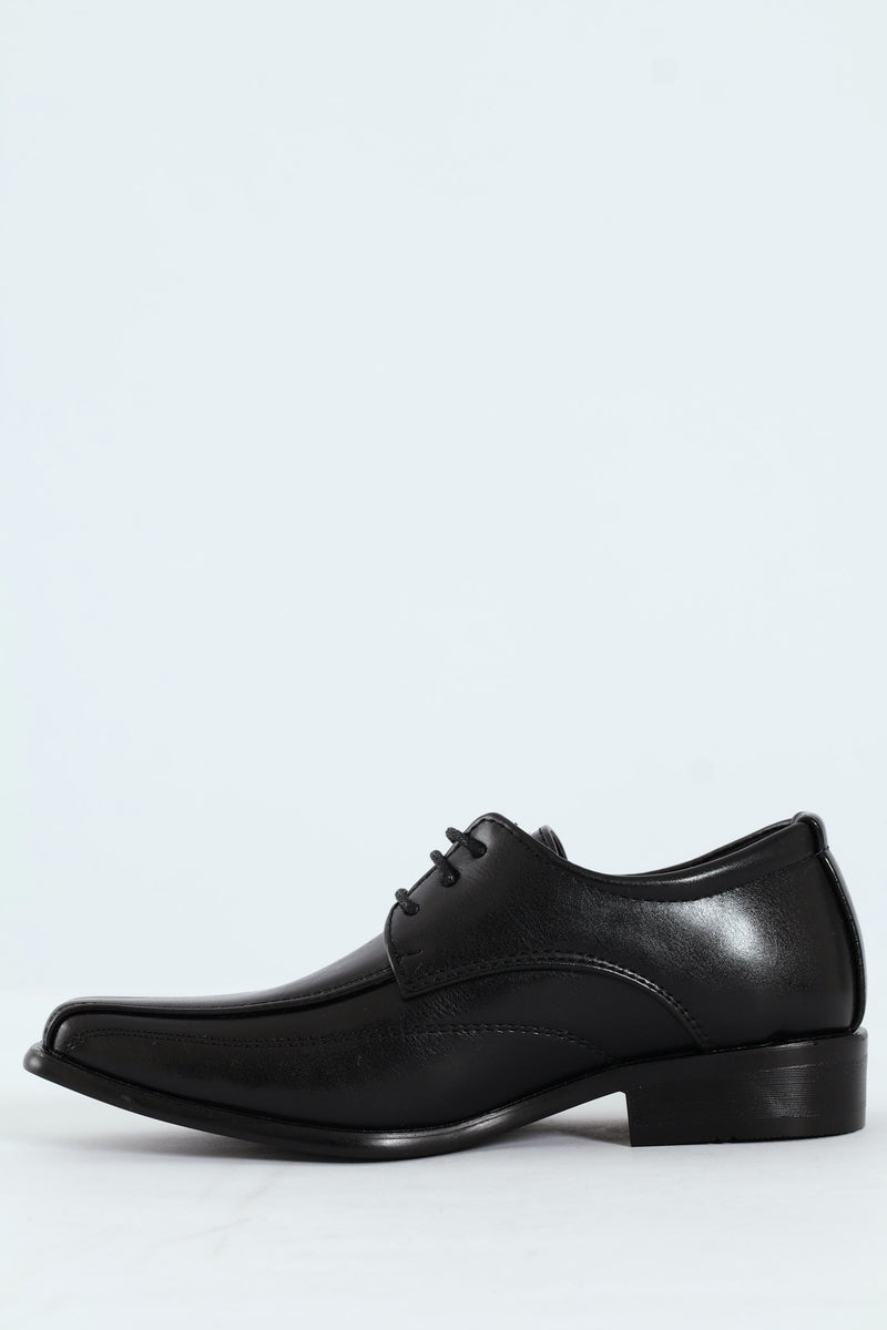 Boys Formal Lace Up Smart Shoe - Black