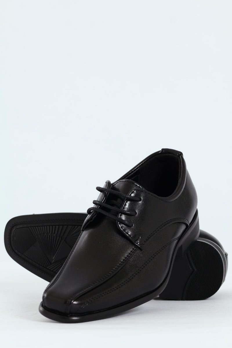 Boys Formal Lace Up Smart Shoe - Black