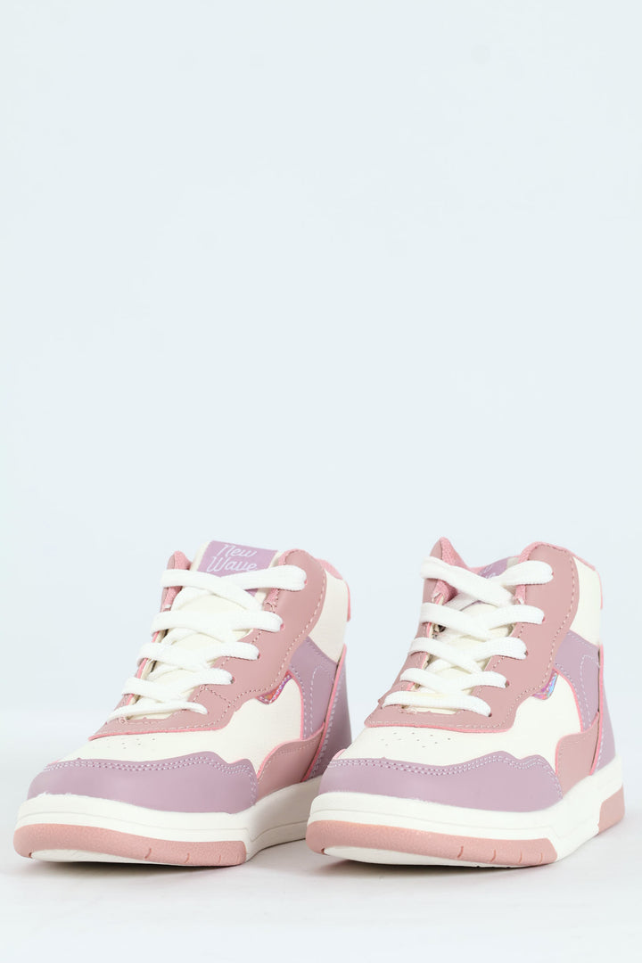 Girls Hi-Top Sneaker - Lilac