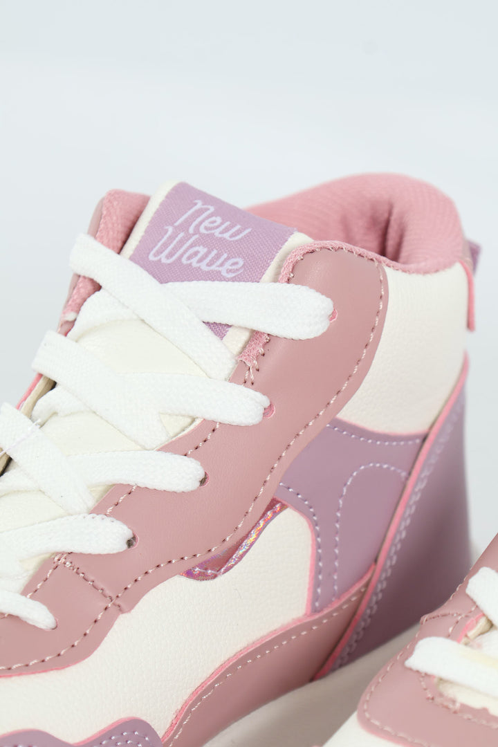 Girls Hi-Top Sneaker - Lilac