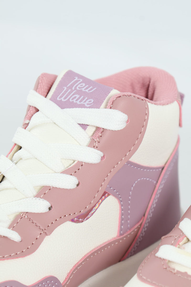 Girls Hi-Top Sneaker - Lilac