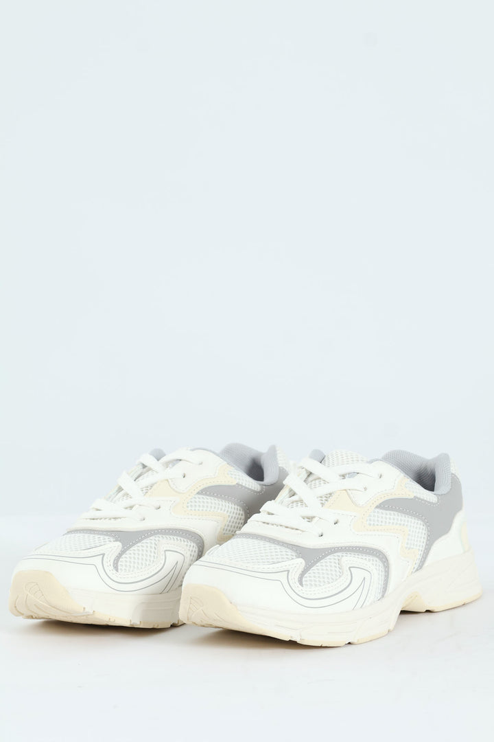 Boys Dad Trainer - White