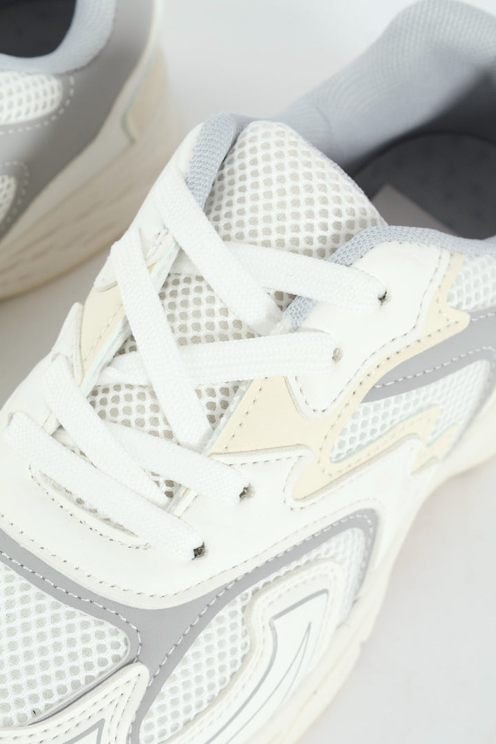 Boys Dad Trainer - White