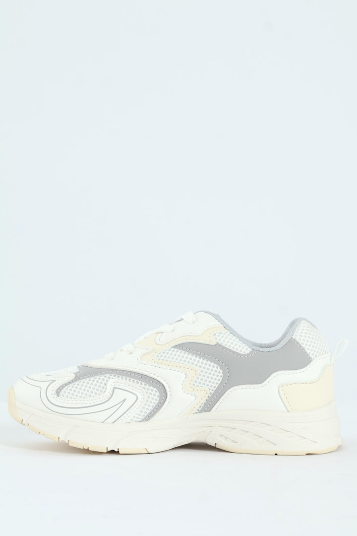Boys Dad Trainer - White