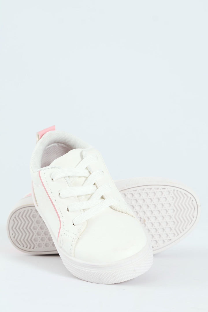 Pre-Girls Street Sneaker - White