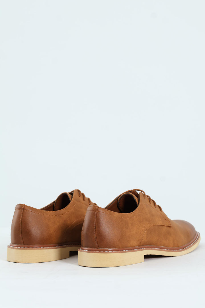 Smart Casual Lace Up Derby - Tan