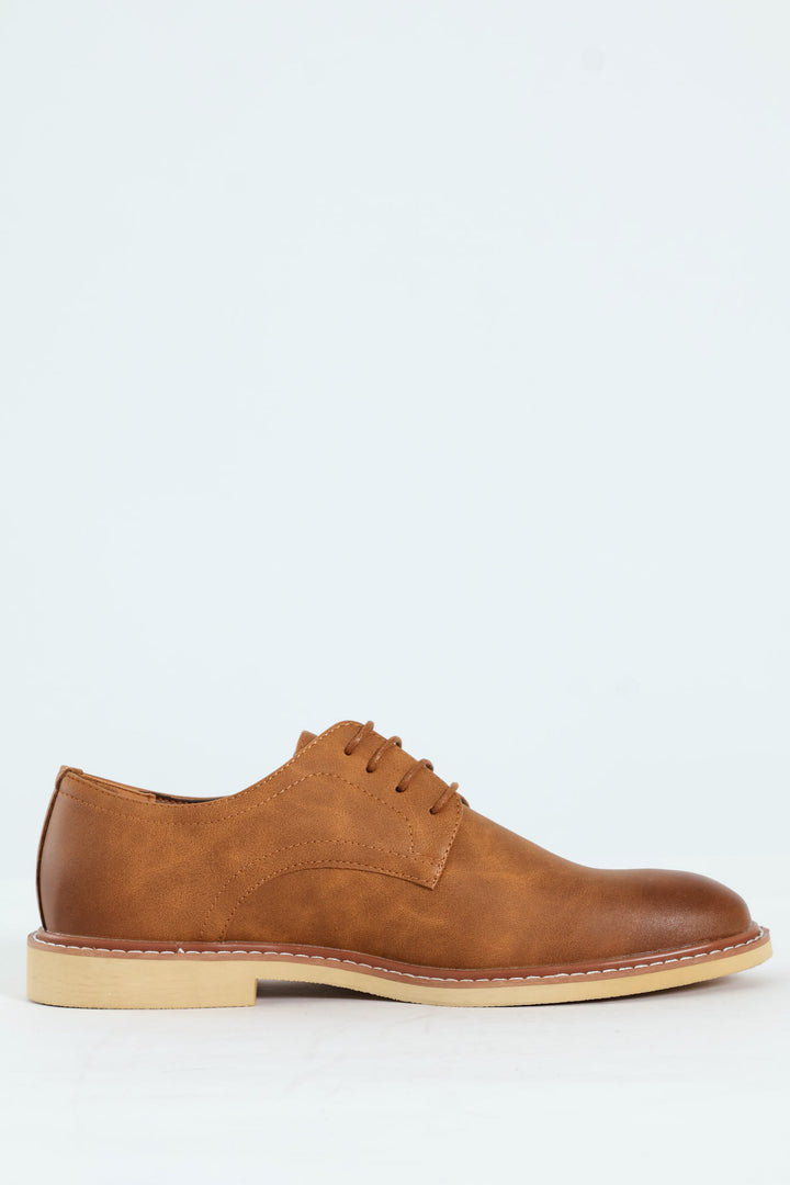 Smart Casual Lace Up Derby - Tan