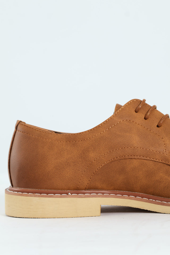 Smart Casual Lace Up Derby - Tan
