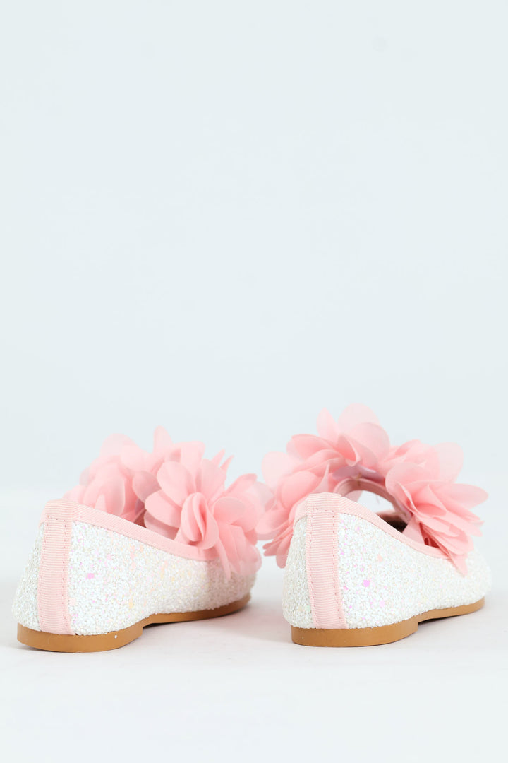 Pre-Girls Rainbow Glitter Uni Pump