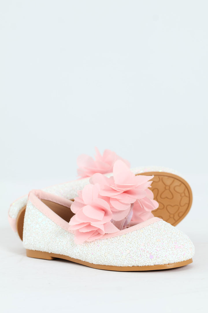 Pre-Girls Rainbow Glitter Uni Pump