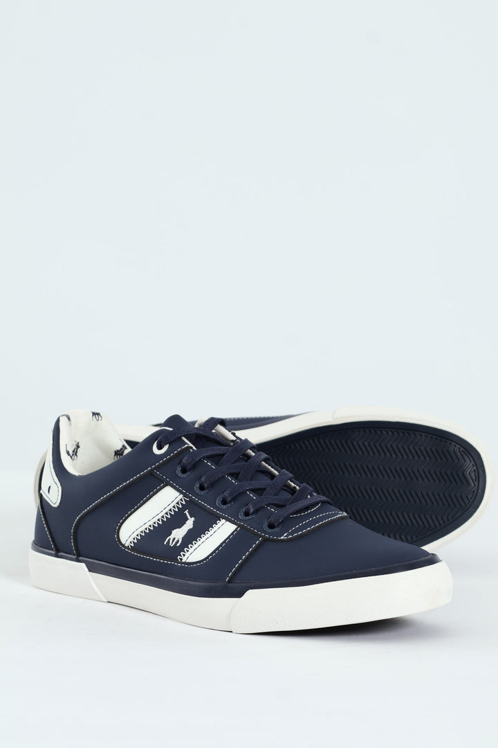 Basic Side Flash Sneaker - Navy