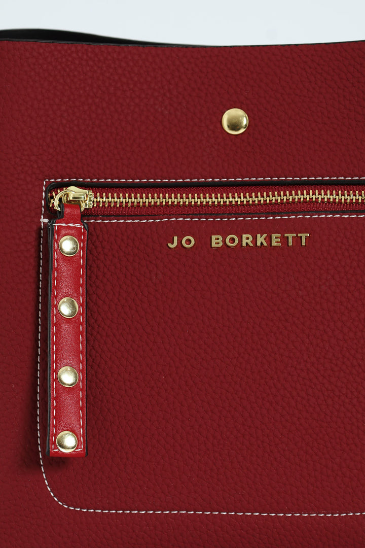 Elexi-Zip Front Bag - Burgundy
