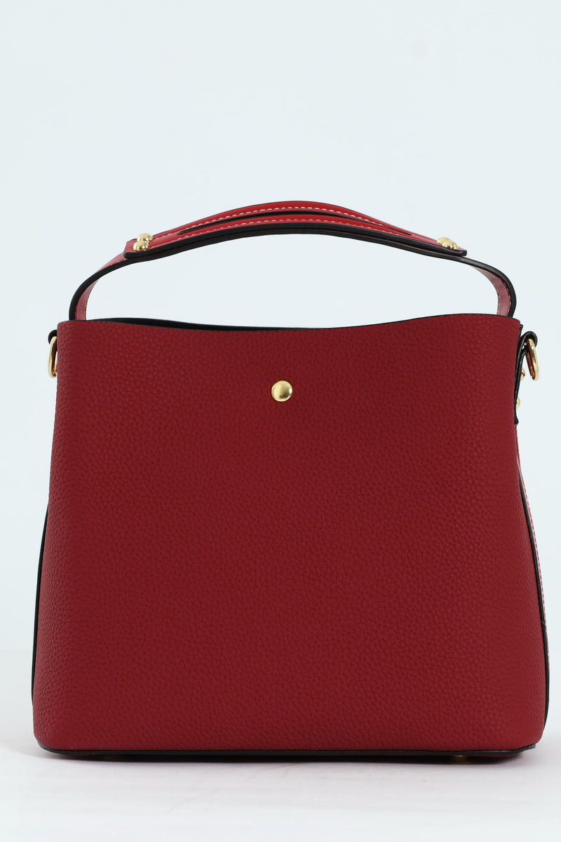 Elexi-Zip Front Bag - Burgundy
