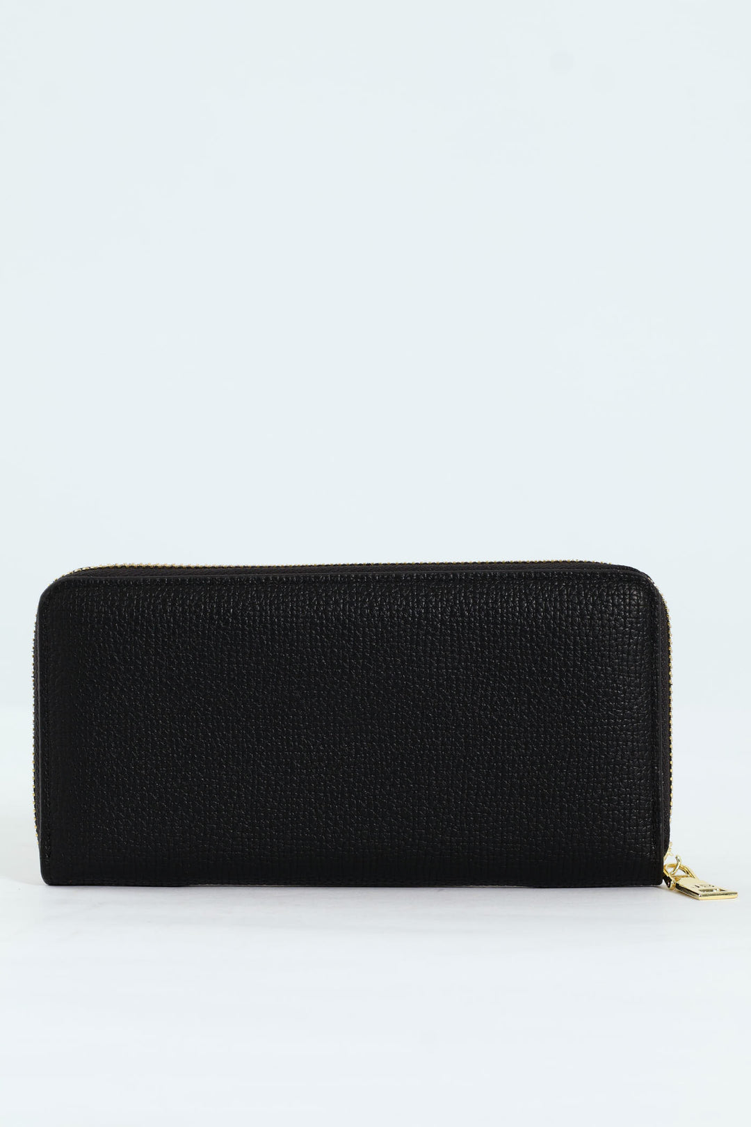 Carrie Pebble Raised Logo Ziparound Purse - Black
