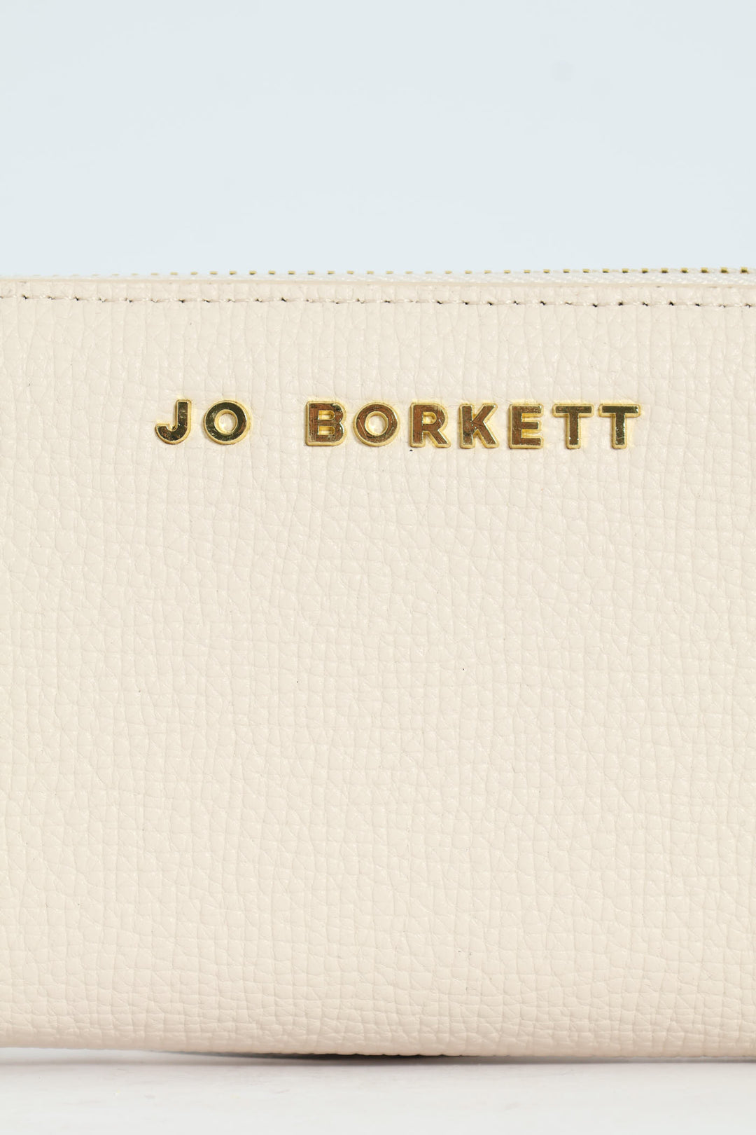 Carrie Pebble Raised Logo Ziparound Purse - Cream