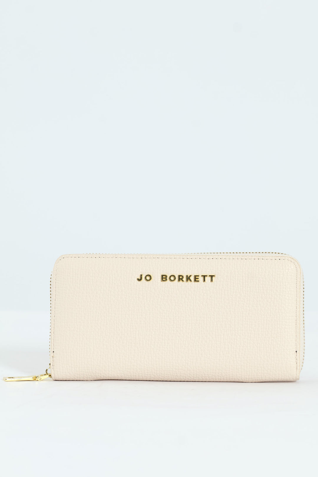 Carrie Pebble Raised Logo Ziparound Purse - Cream