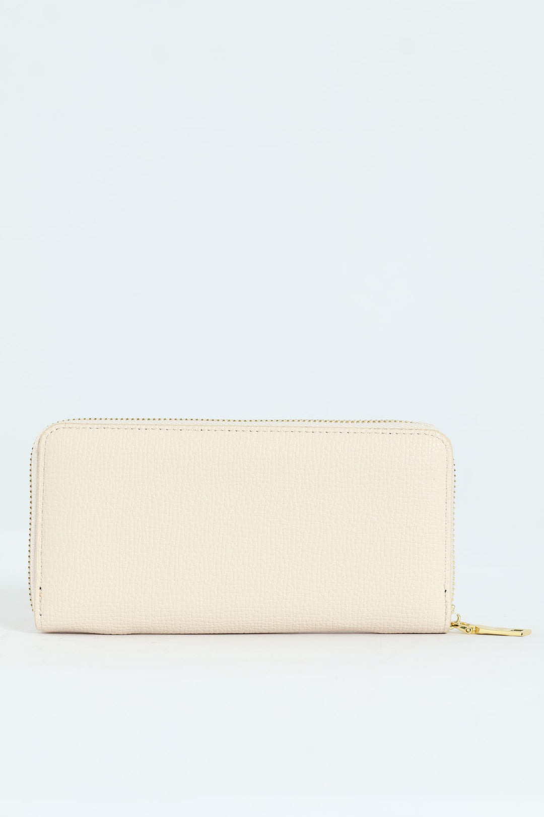 Carrie Pebble Raised Logo Ziparound Purse - Cream